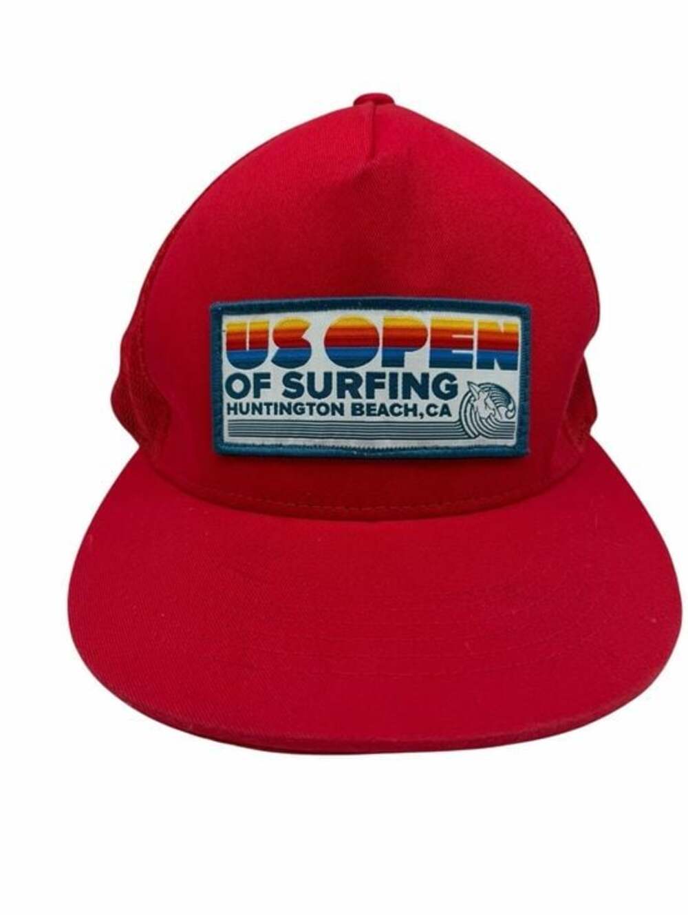 US Open of Surfing Huntington Beach CA Red Trucker Snapback Hat WSL